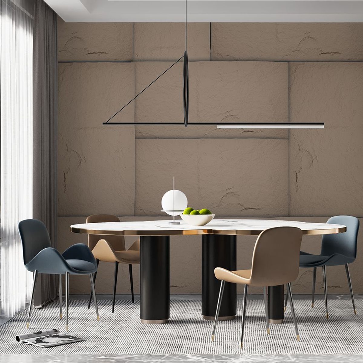 DECORPLAS - Panel De Piedra Cincelada Gris 600x1200x50mm por Caja de 5 Unidades