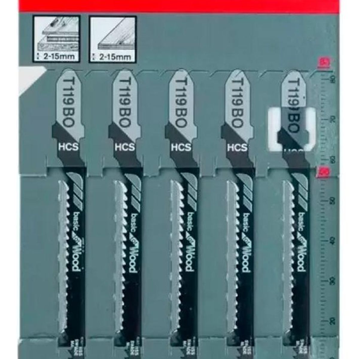 BOSCH - Sierra Calar Bosch T119BOx5 HSS Curvo Fino Básico Madera