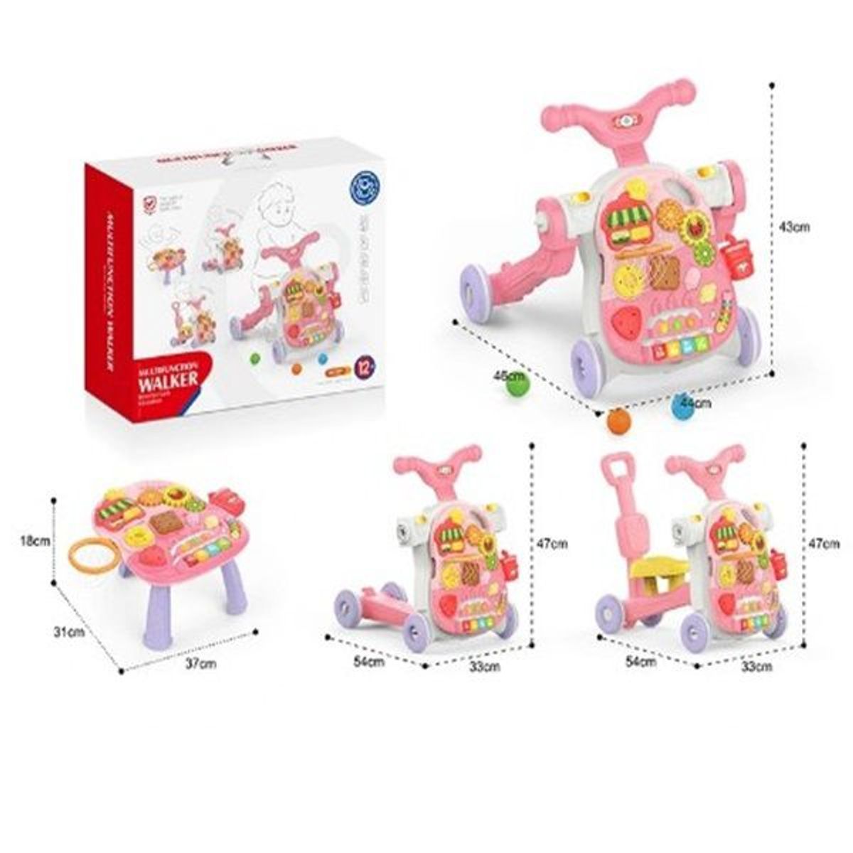 GENERICO - Andador - Caminador Musical Didáctico 4 en 1 Para Bebé