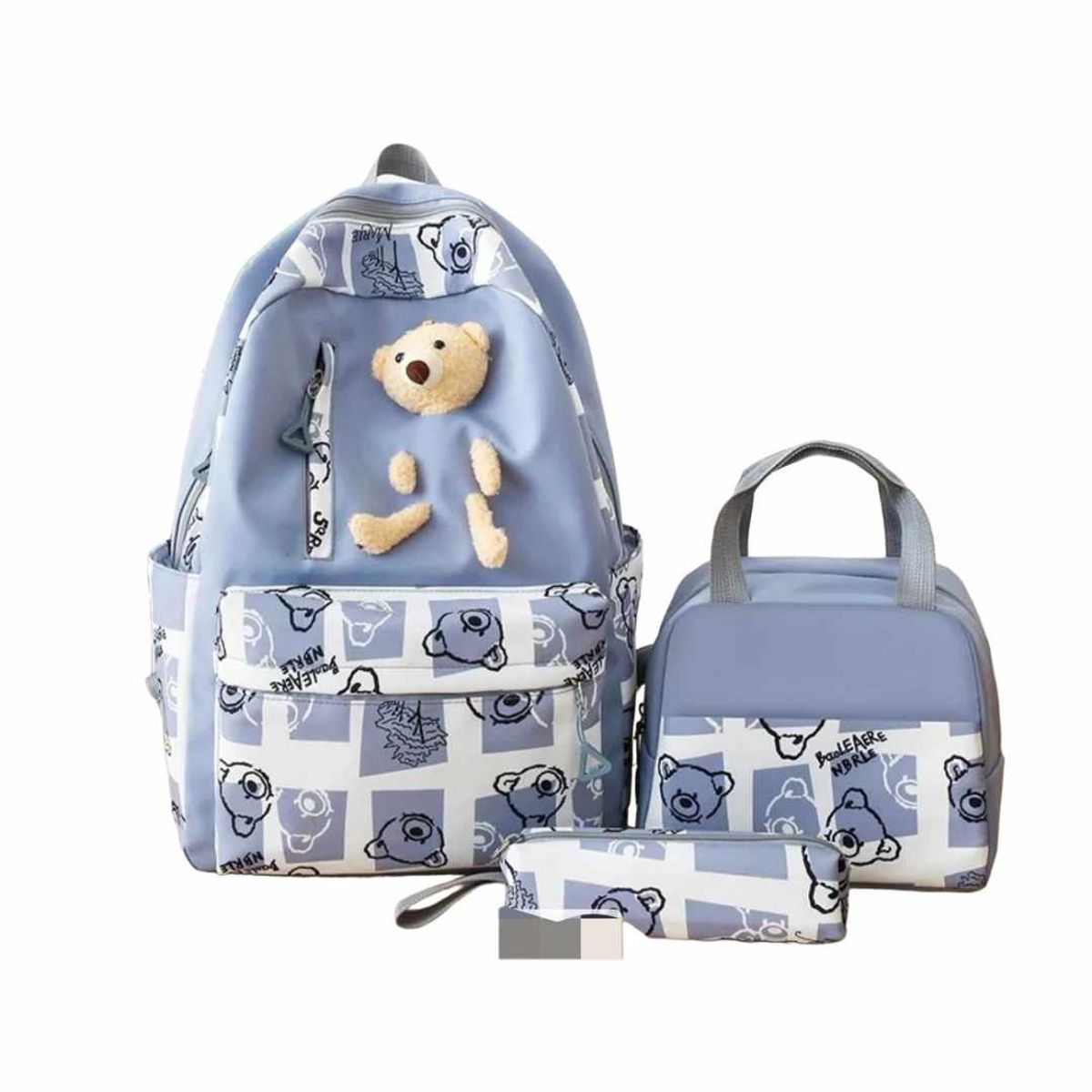 GENERICO - Mochila Grande con Lonchera y Cartuchera para Niñas 2024 Escolar