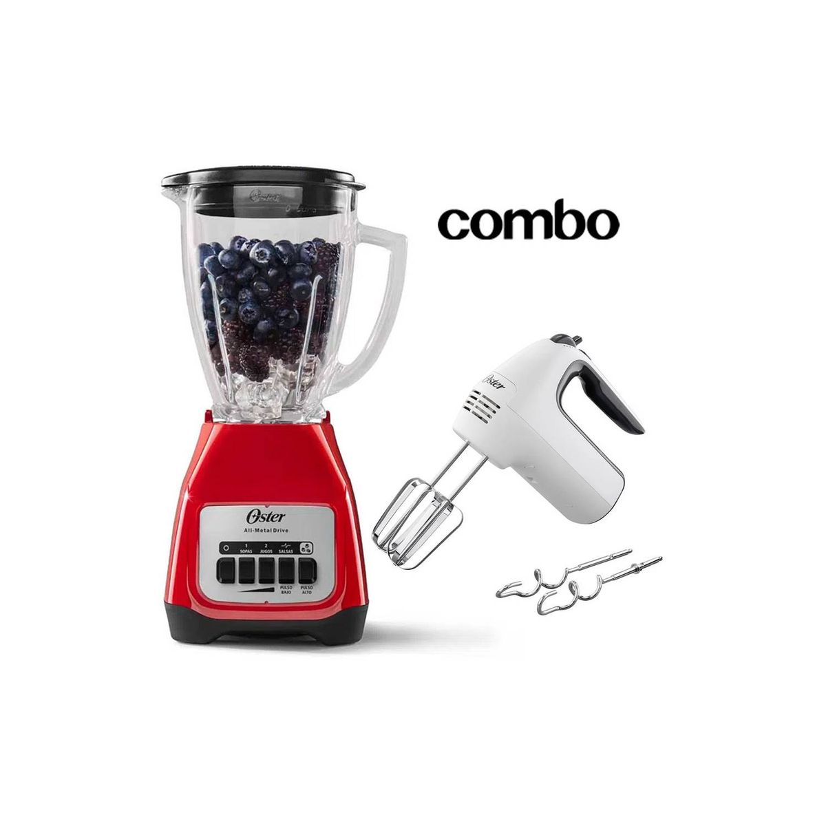 OSTER - Combo Oster Licuadora BLSTKAGRPB  Batidora de Mano