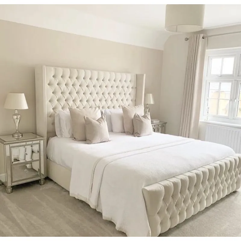 GENERICO - Cama Box Tarima + Cabecera Capiton Queen