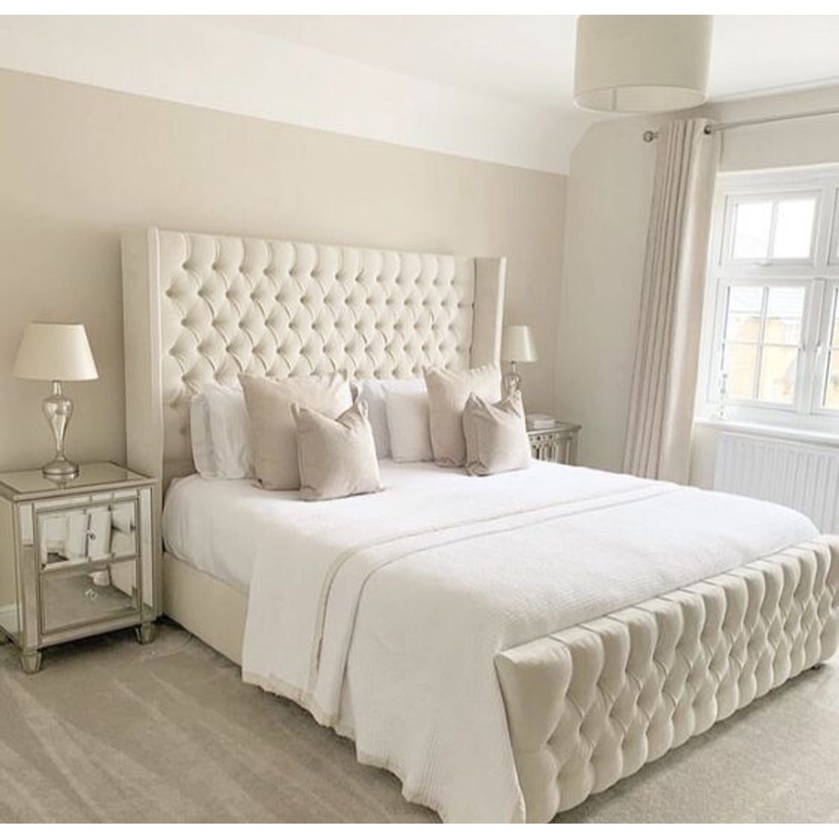 GENERICO - Cama Box Tarima + Cabecera Capiton King