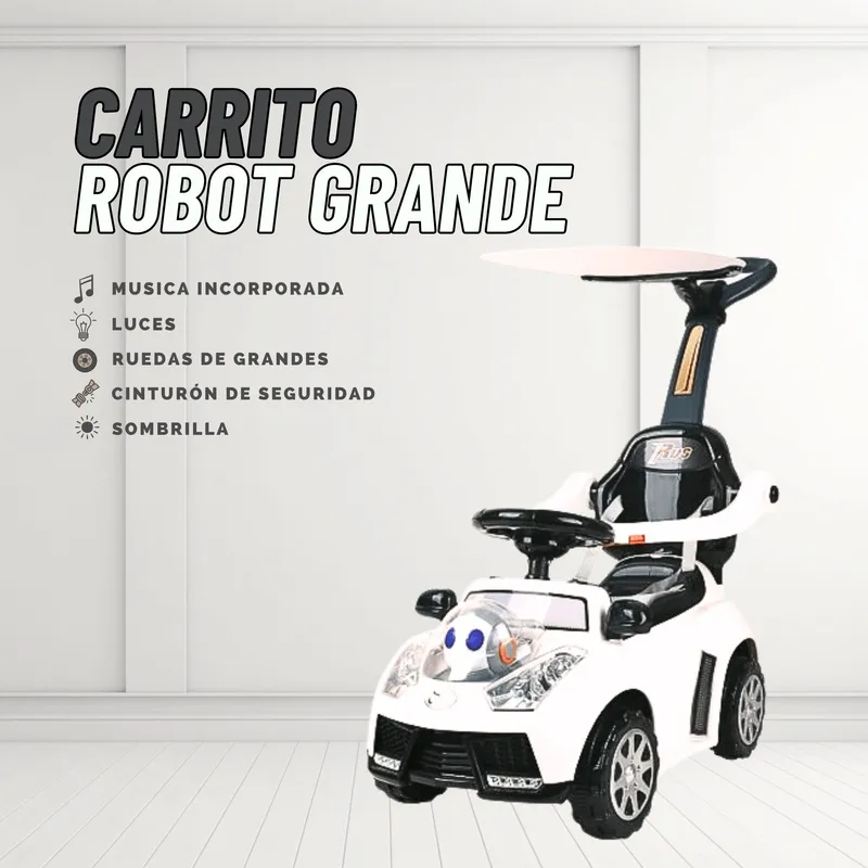 GENERICO - CARRITO DE JUEGUETE ROBOT GRANDE PARA NIÑO