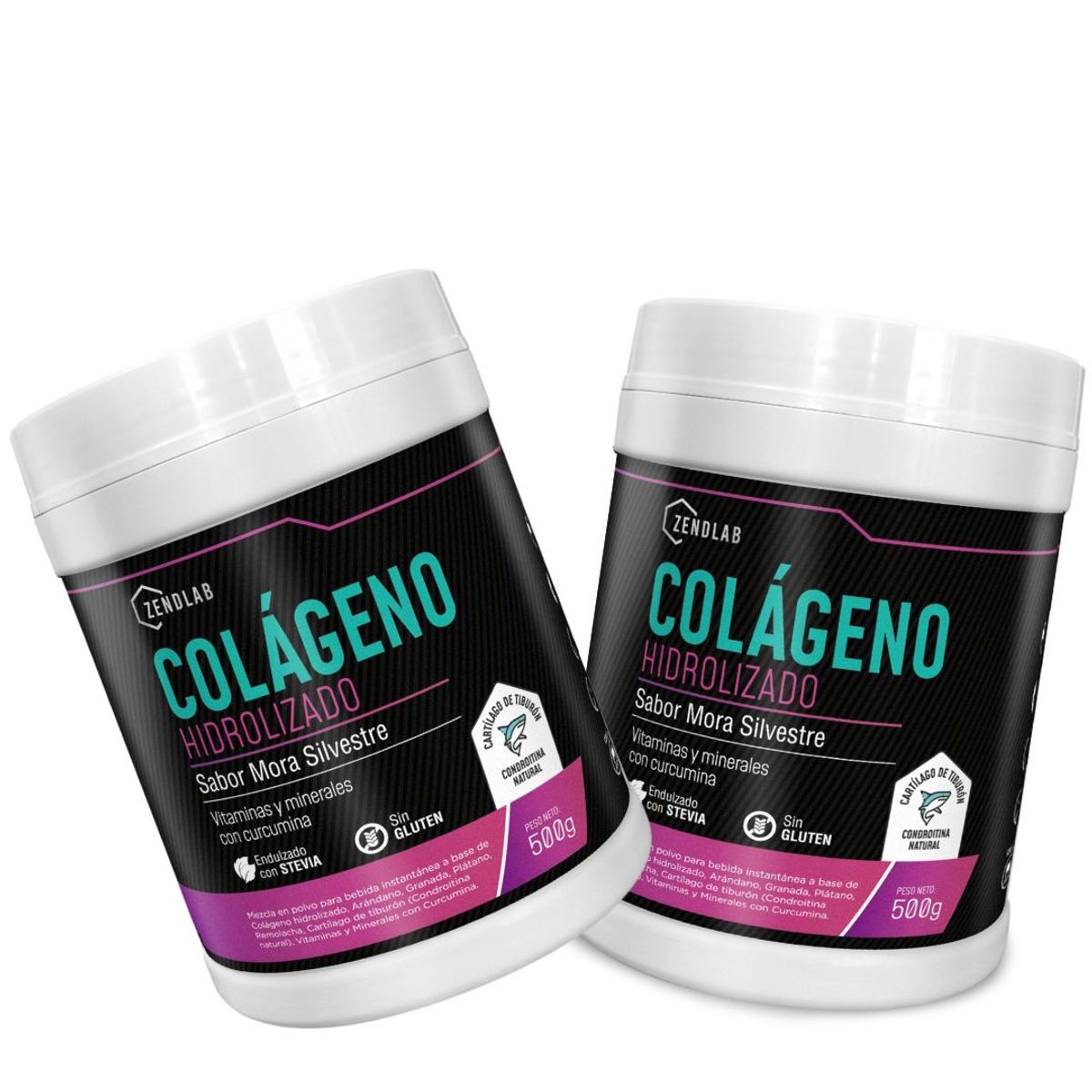 ZENDLAB - Pack x2 Colageno Hidrolizado Con Cartilago de Tiburon Zendlab