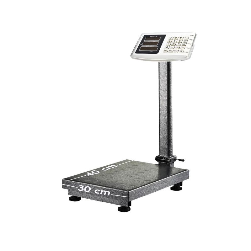 GENERICO - Balanza Industrial 150 Kg con Plataforma Teclado de Acero Inox