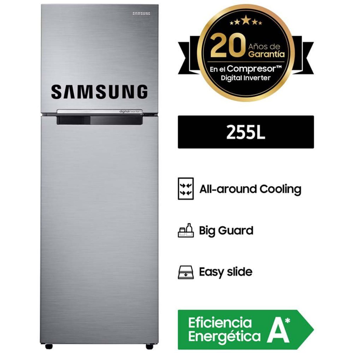 SAMSUNG - Refrigeradora Samsung 255L No Frost - RT25FARADS8