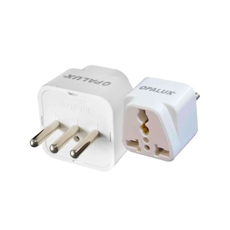 OPALUX - Adaptador Enchufe con Toma Tierra Tipo L OP-603-L OPALUX
