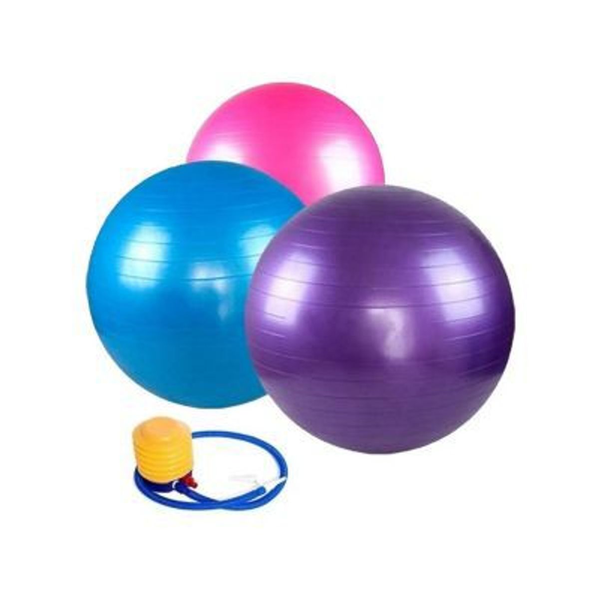 GENERICO - Gym Ball Pelota para Yoga Pilates 65cm  Inflador Aleatorio
