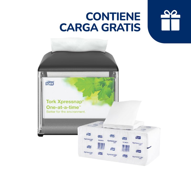 TORK - Dispensador Tork Xpressnap Café Negro + Carga Gratis