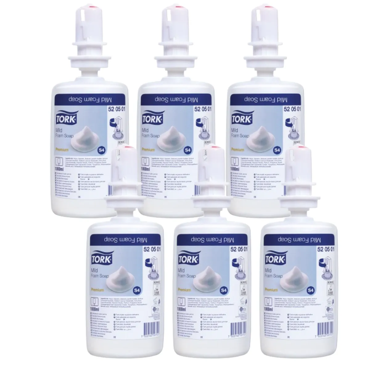 TORK - Jabón en Espuma Suave Tork 6 x 1000 Ml