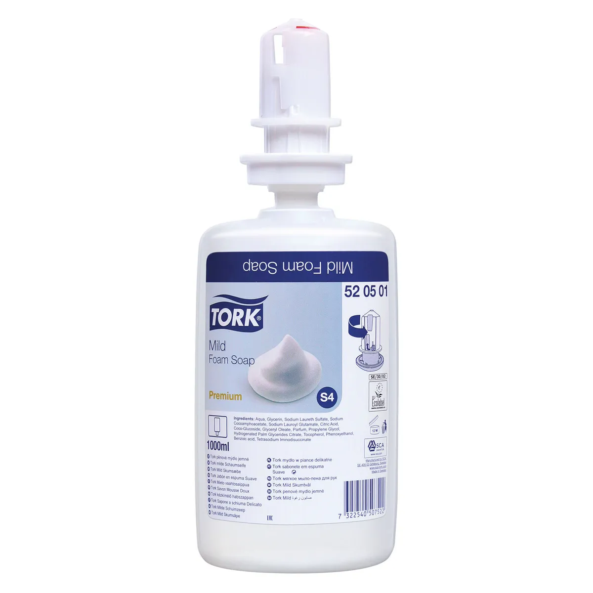 TORK - Jabón en Espuma Suave Tork 6 x 1000 Ml