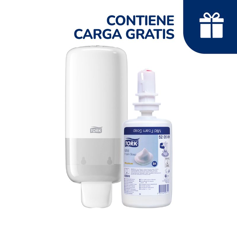 TORK - Dispensador Jabón en Espuma Tork + Carga Gratis