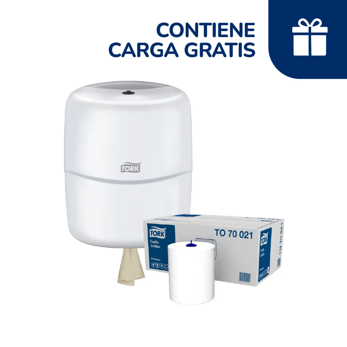 TORK - Dispensador Toalla de Mano Precortada Tork + Carga Gratis
