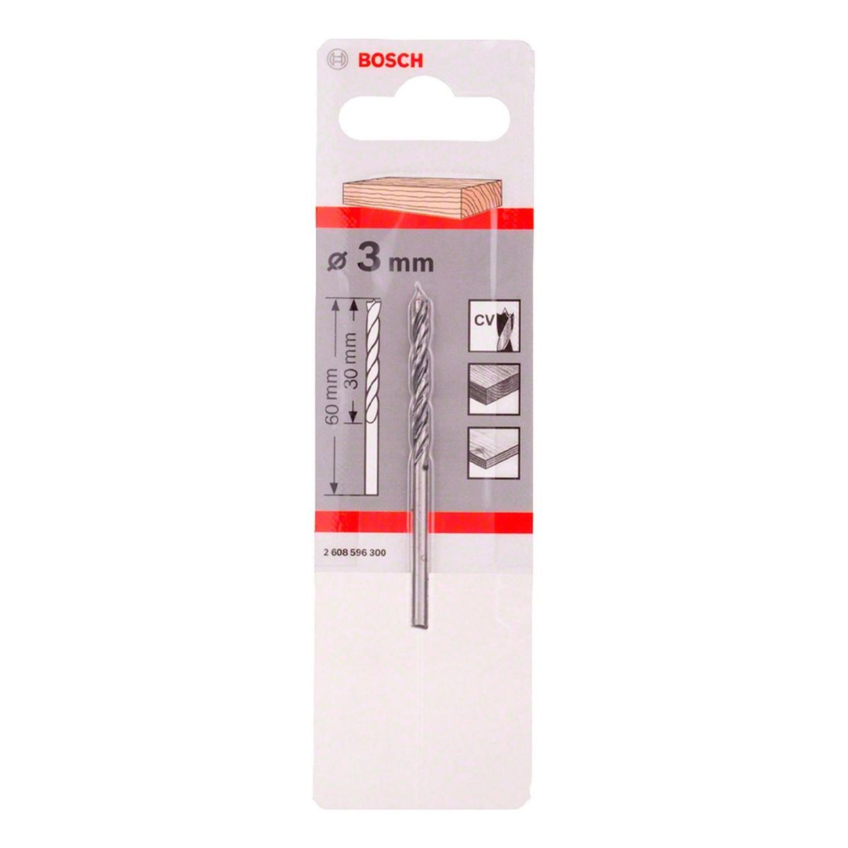 BOSCH - Broca 3 x 33 x 61mm para Madera Bosch