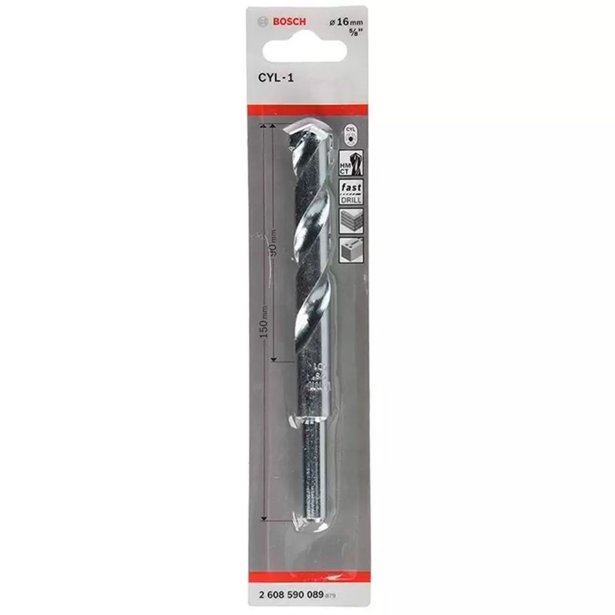 BOSCH - Bosch Broca Muro Concreto CYL-1  16.0 X 150