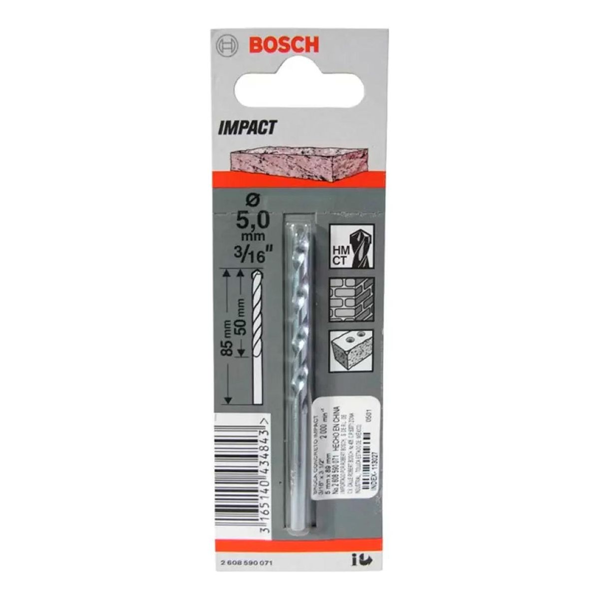 BOSCH - Bosch Broca Muro Concreto CYL-1  5.0 X 85