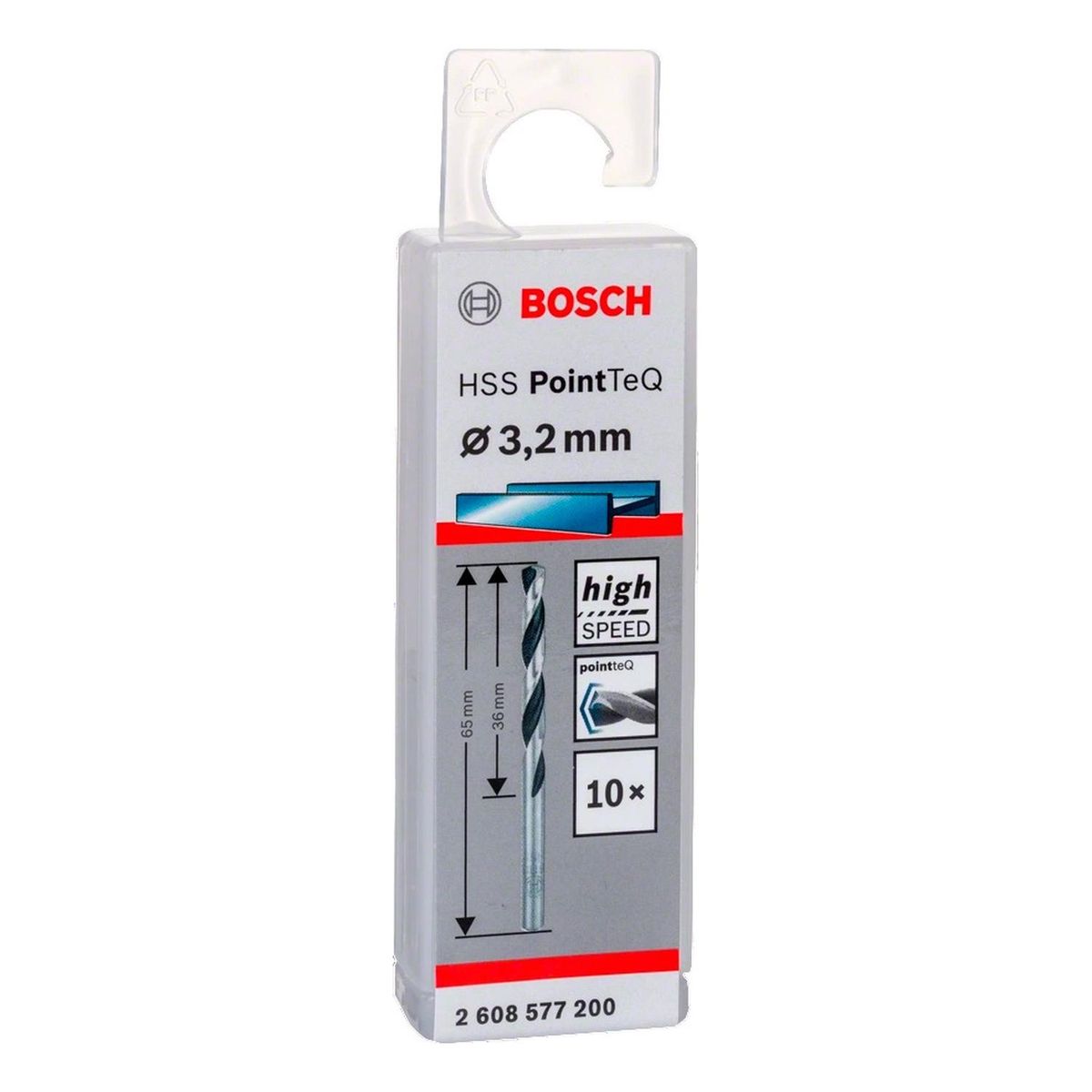 BOSCH - Broca Metal Hss Pointteq Cjax10 3.2Mm