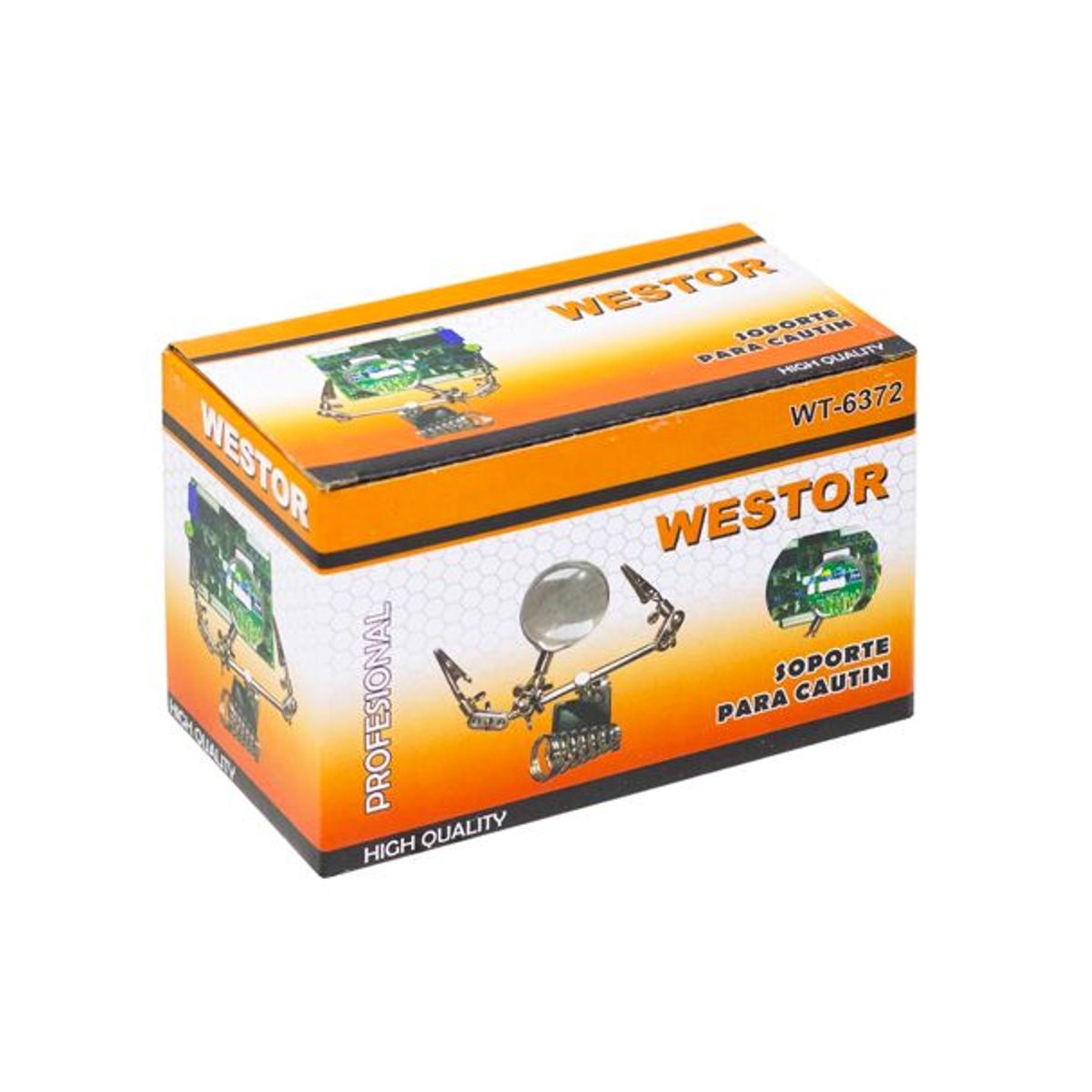 WESTOR - Soporte para Cautín con Lupa y Pinzas WT-6372 WESTOR
