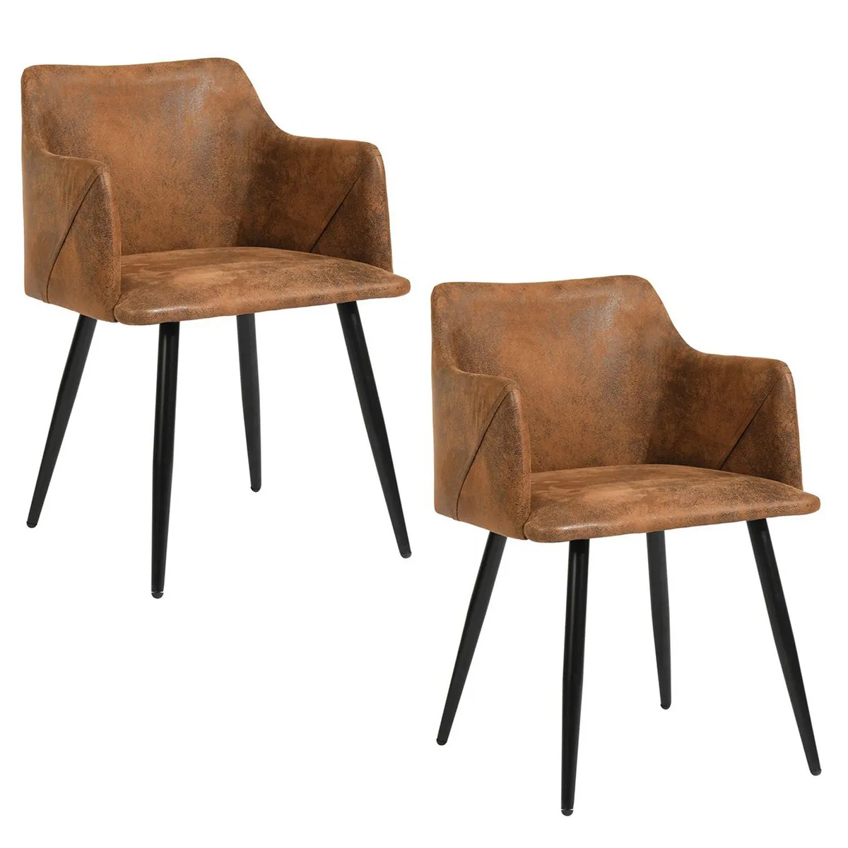 NOVAHUS - Set x 2 Sillas Comedor Elena Café