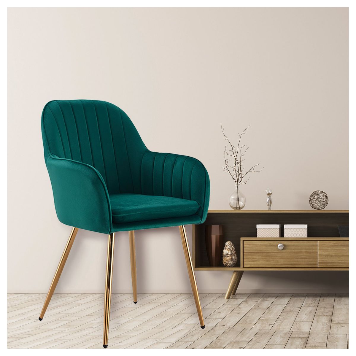 NOVAHUS - Set x 2 Sillas de Comedor Sitial Alessandro Verde