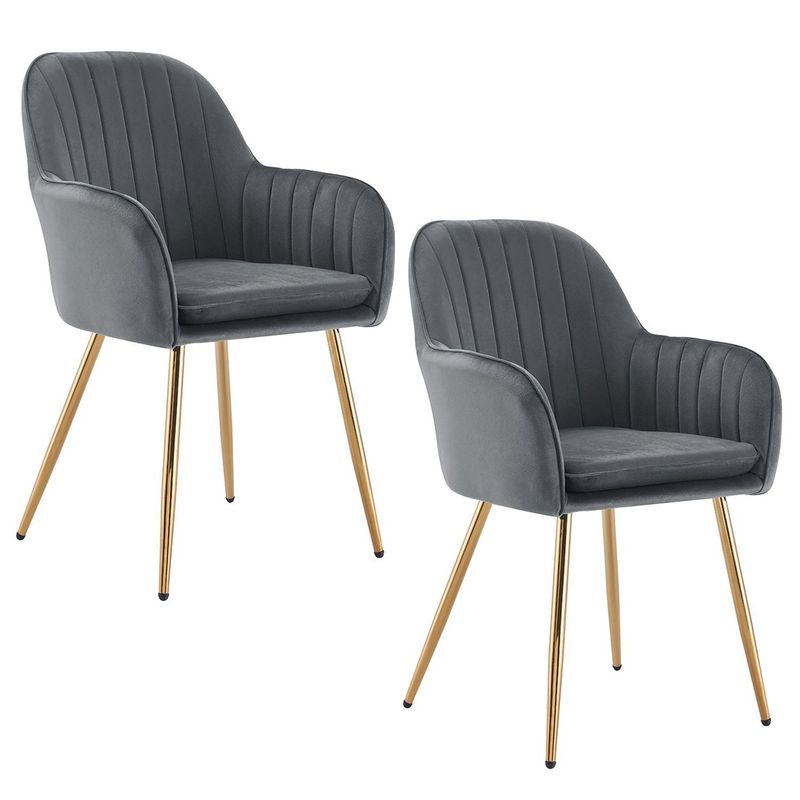 NOVAHUS - Set x 2 Sillas de Comedor Sitial Alessandro gris