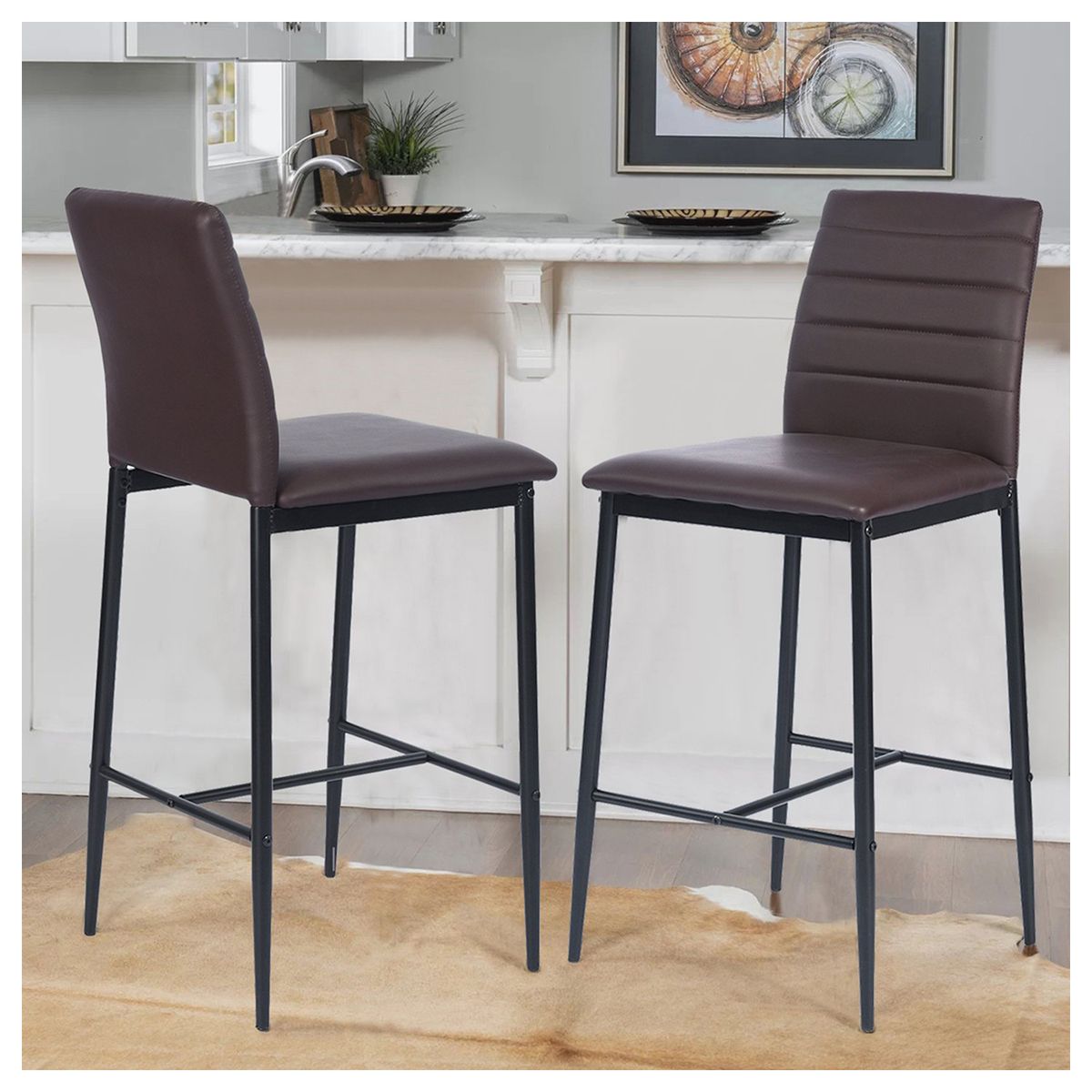 NOVAHUS - Set x 2 Bancos de Bar Boston Café