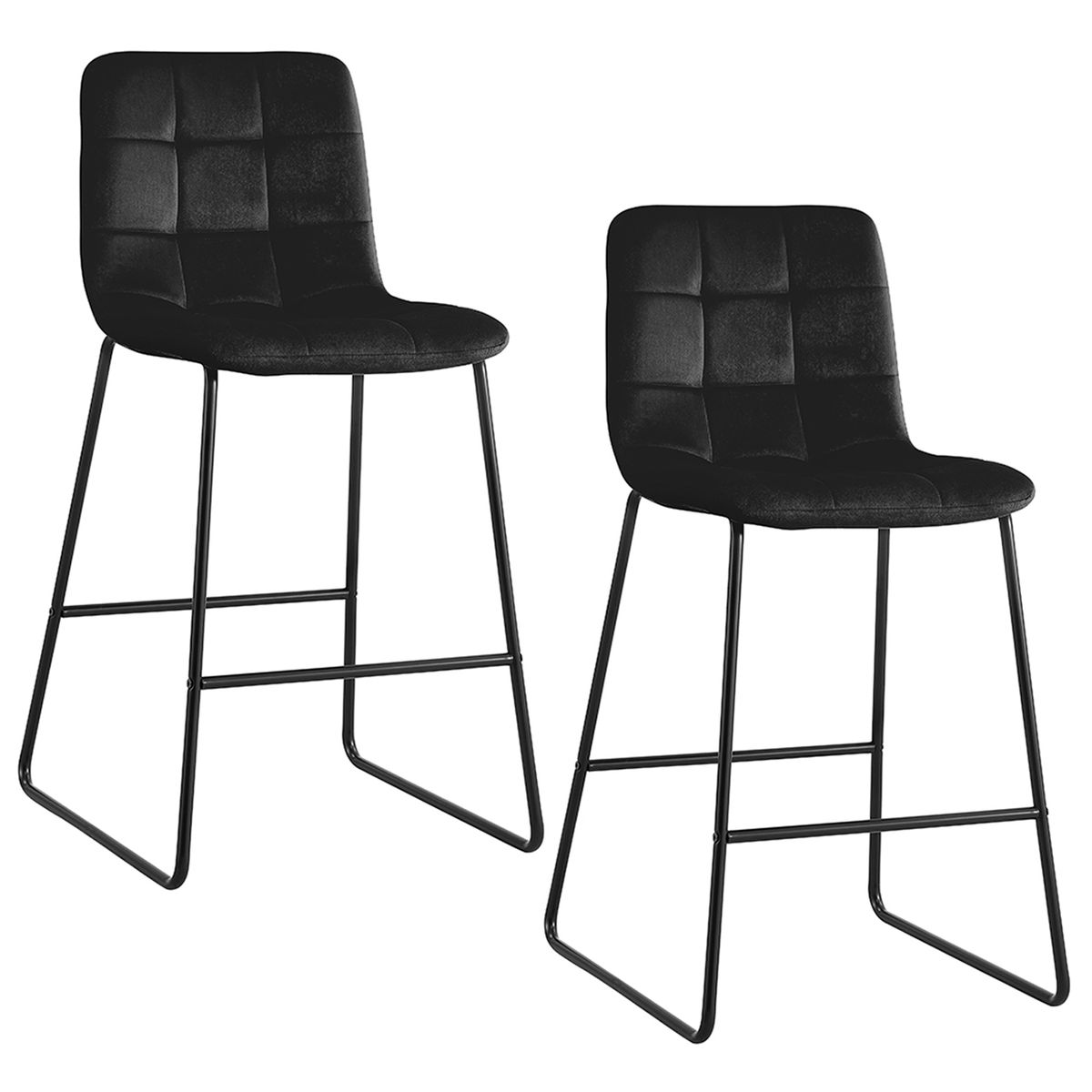 NOVAHUS - Set x 2 Bancos de Bar Boa Vista Negro