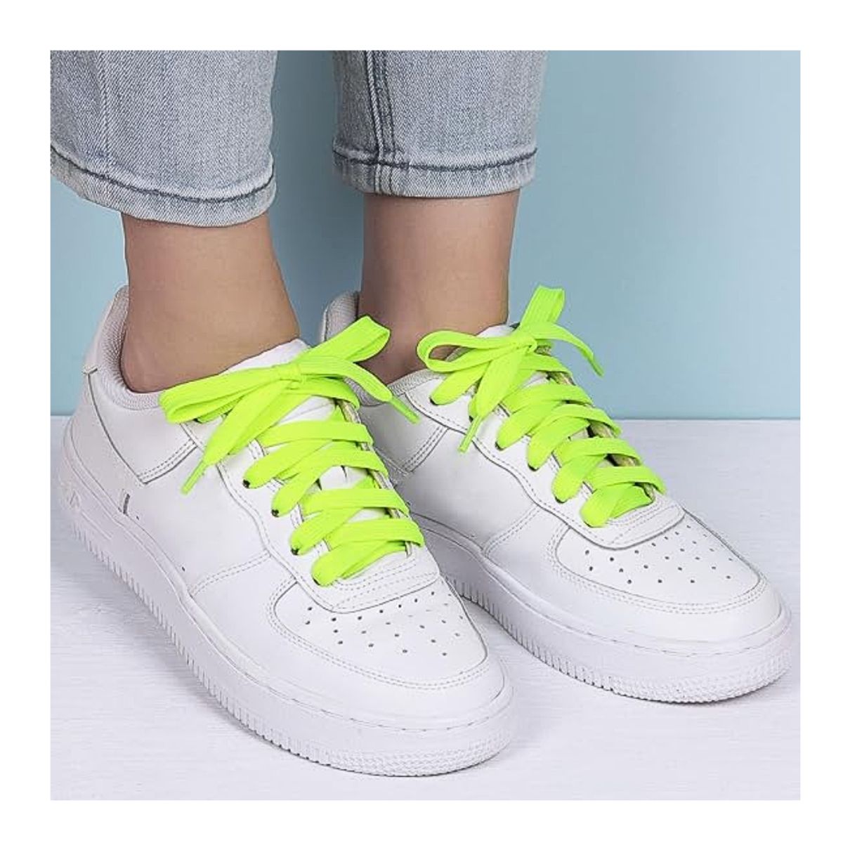 GENERICO - Pasador cordones grueso ancho para zapatillas 1.20m 2 pares