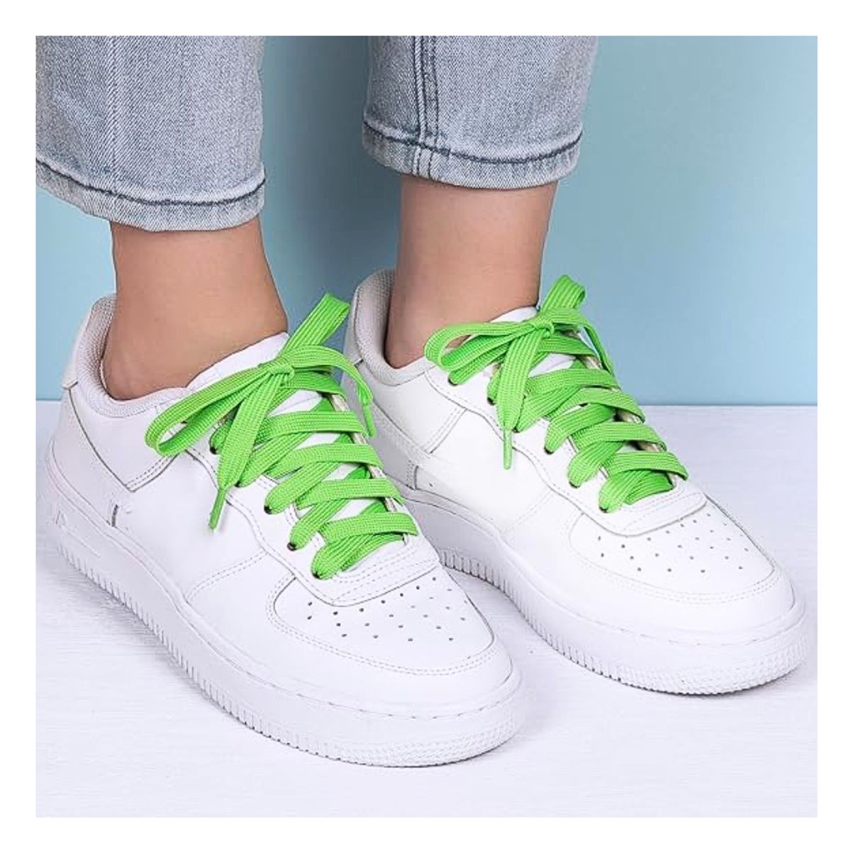 GENERICO - Pasador cordones grueso ancho para zapatillas 1.20m 2 pares