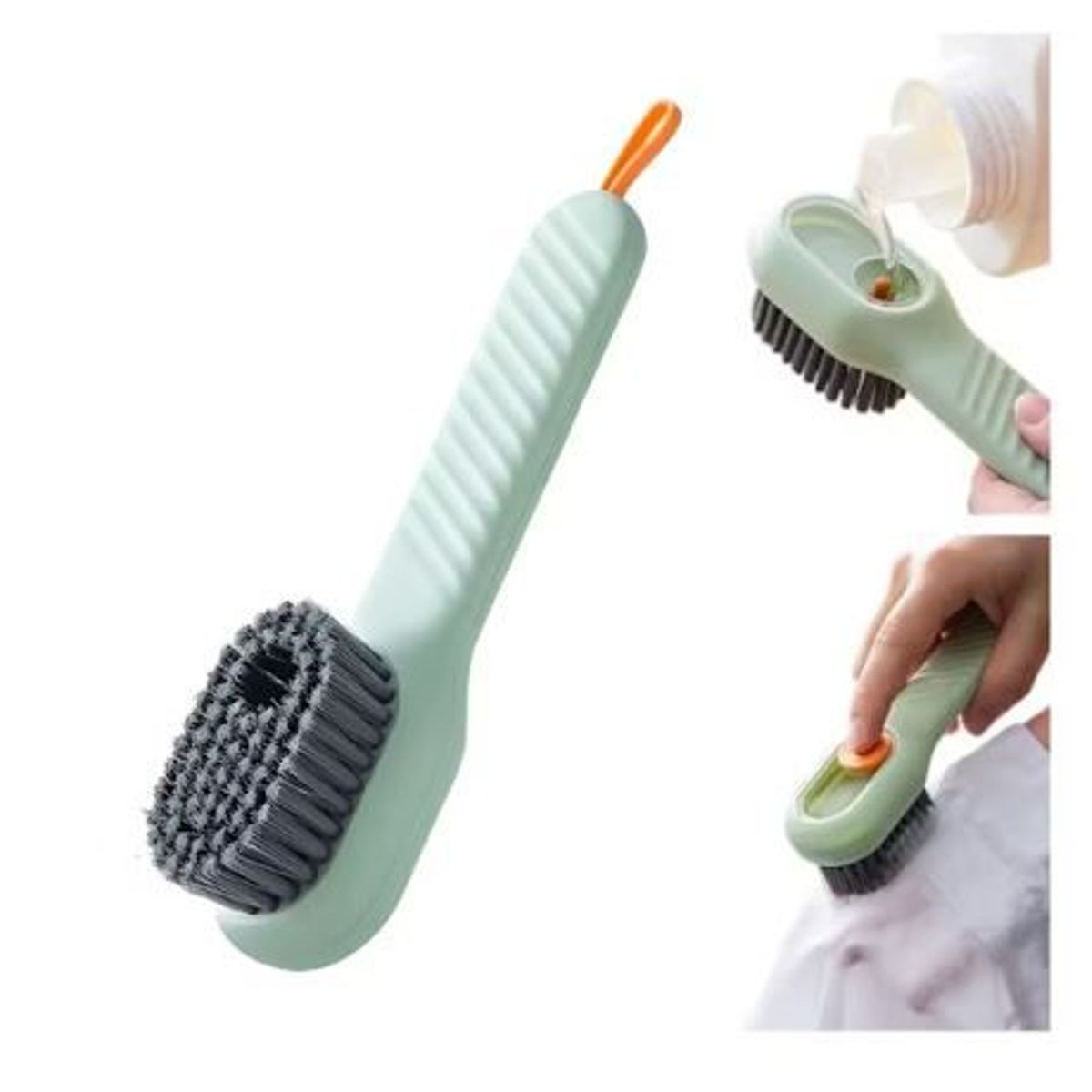 GENERICO - CEPILLO DE LIMPIEZA CON DISPENSADOR PARA ZAPATOS