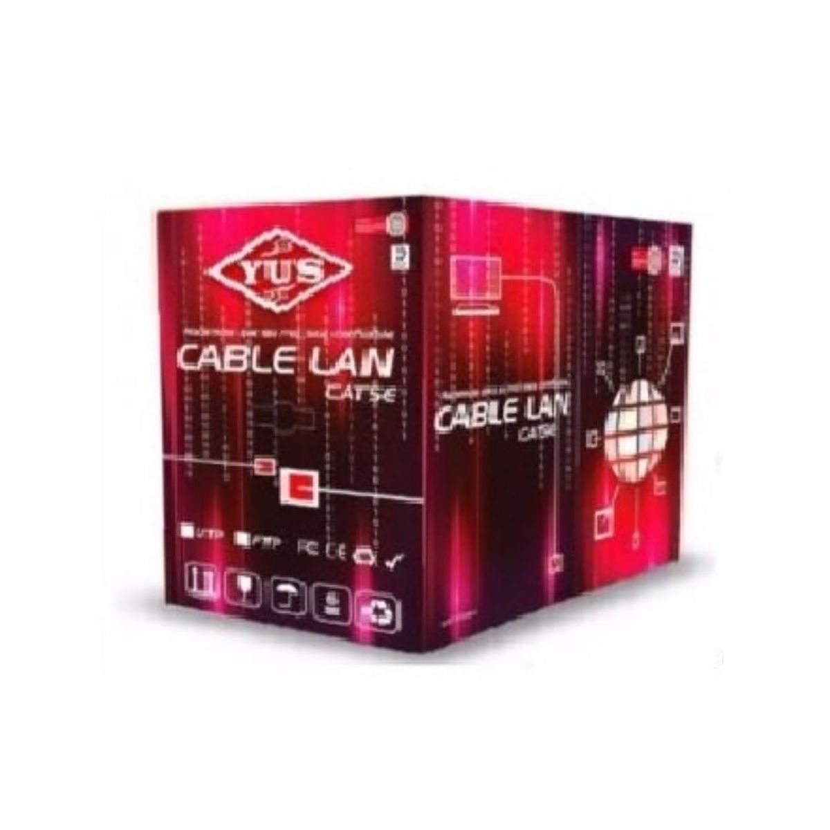 GENERICO - Rollo Cable Utp Cat. 6e 24awg Aluminio Revestido Cobre 300m