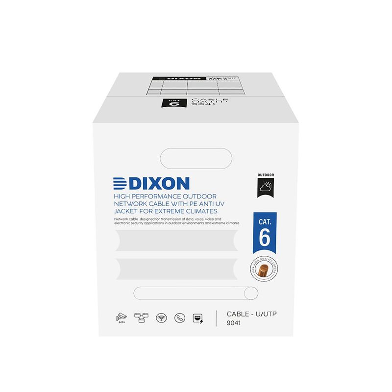 DIXON - Rollo Cable Utp Cat. 6 dixon x caja Serie 9041 Exterior 305m