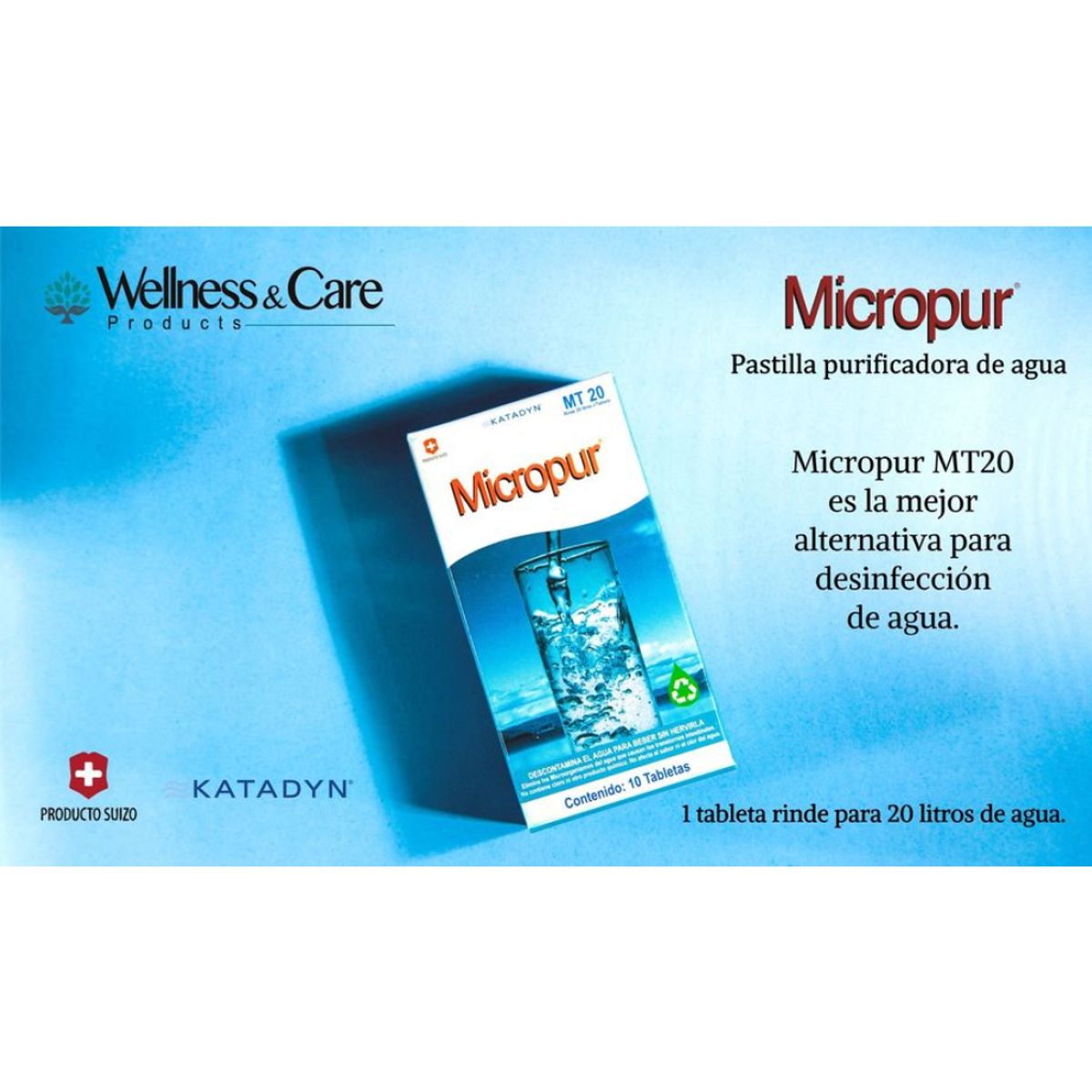 GENERICO - 3 pastillas purificadoras desinfectadoras de agua MICROPUR