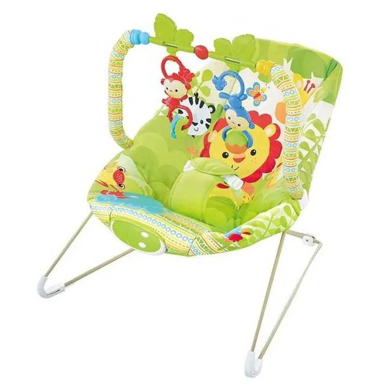 GENERICO - SILLA MECEDORA MUSICAL BABY ROCKER LEÓN VERDE