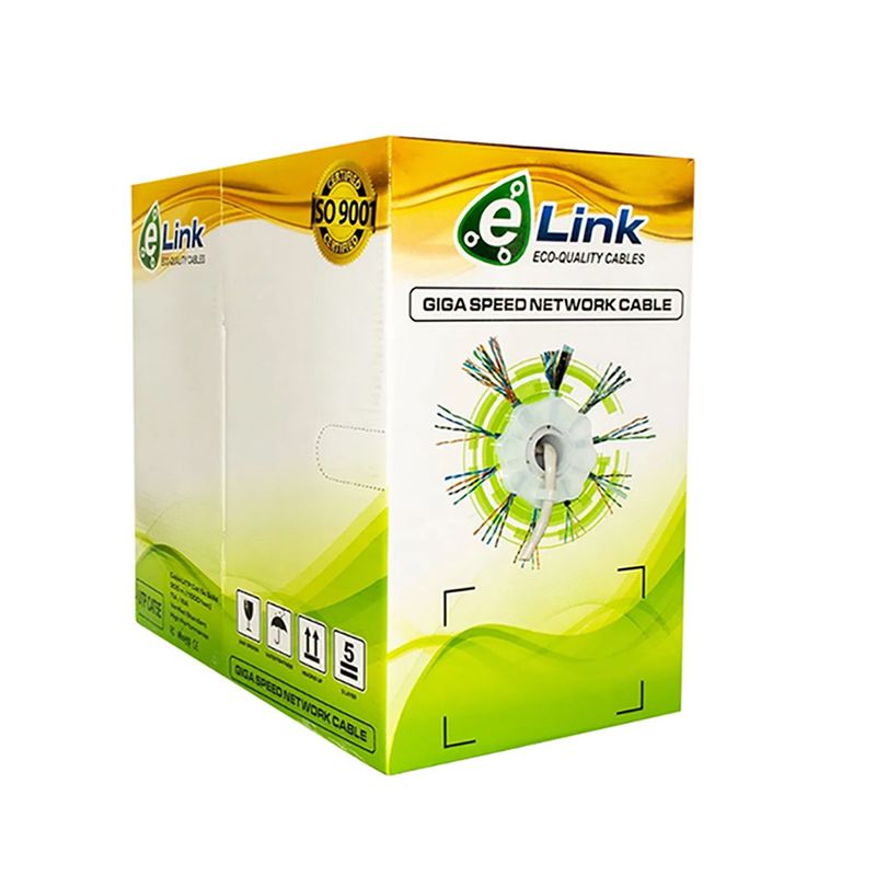 GENERICO - Rollo de Cable Utp Cat. 5e ELINK x caja 305 metros