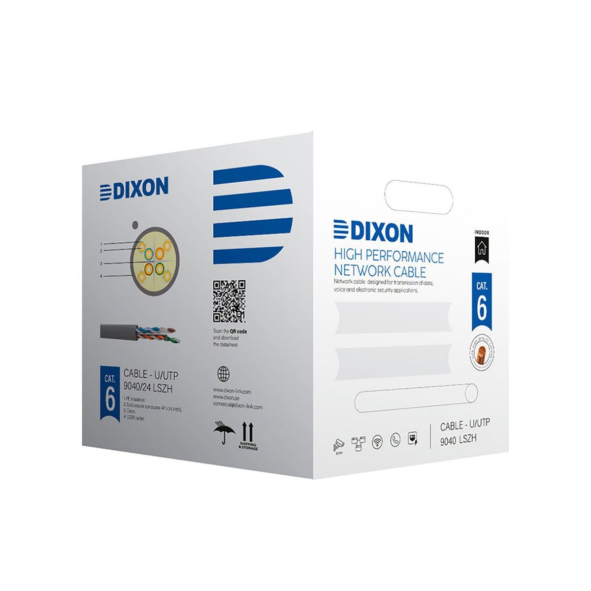 DIXON - Rollo Cable Utp Cat. 6 dixon x caja Serie 9040/24 Lszh 305m