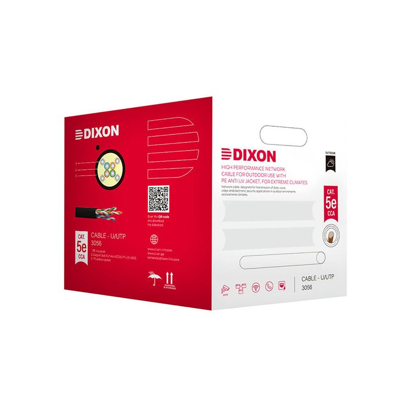 DIXON - Rollo Cable Utp Cat 5e dixon x caja Serie 3056 Exterior 305m