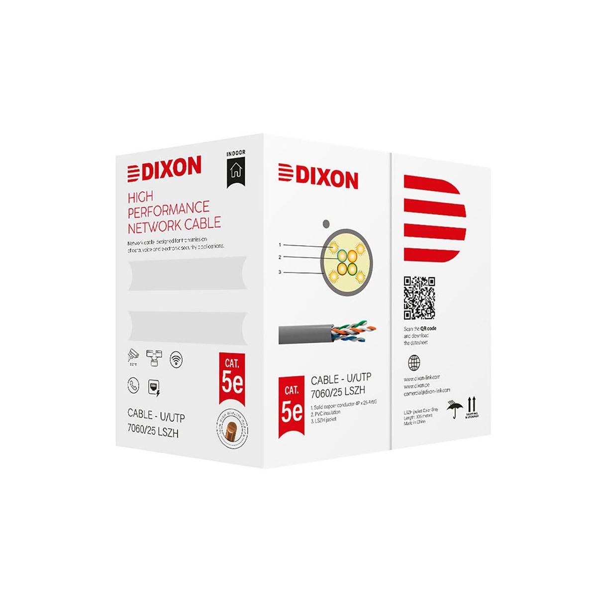 DIXON - Rollo Cable Utp Cat. 5e dixon x caja Serie 7060/25 Lszh 305m