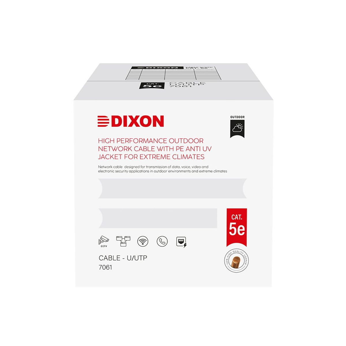 DIXON - Rollo Cable Utp Cat 5e dixon x caja Serie 7061 Exterior 305m