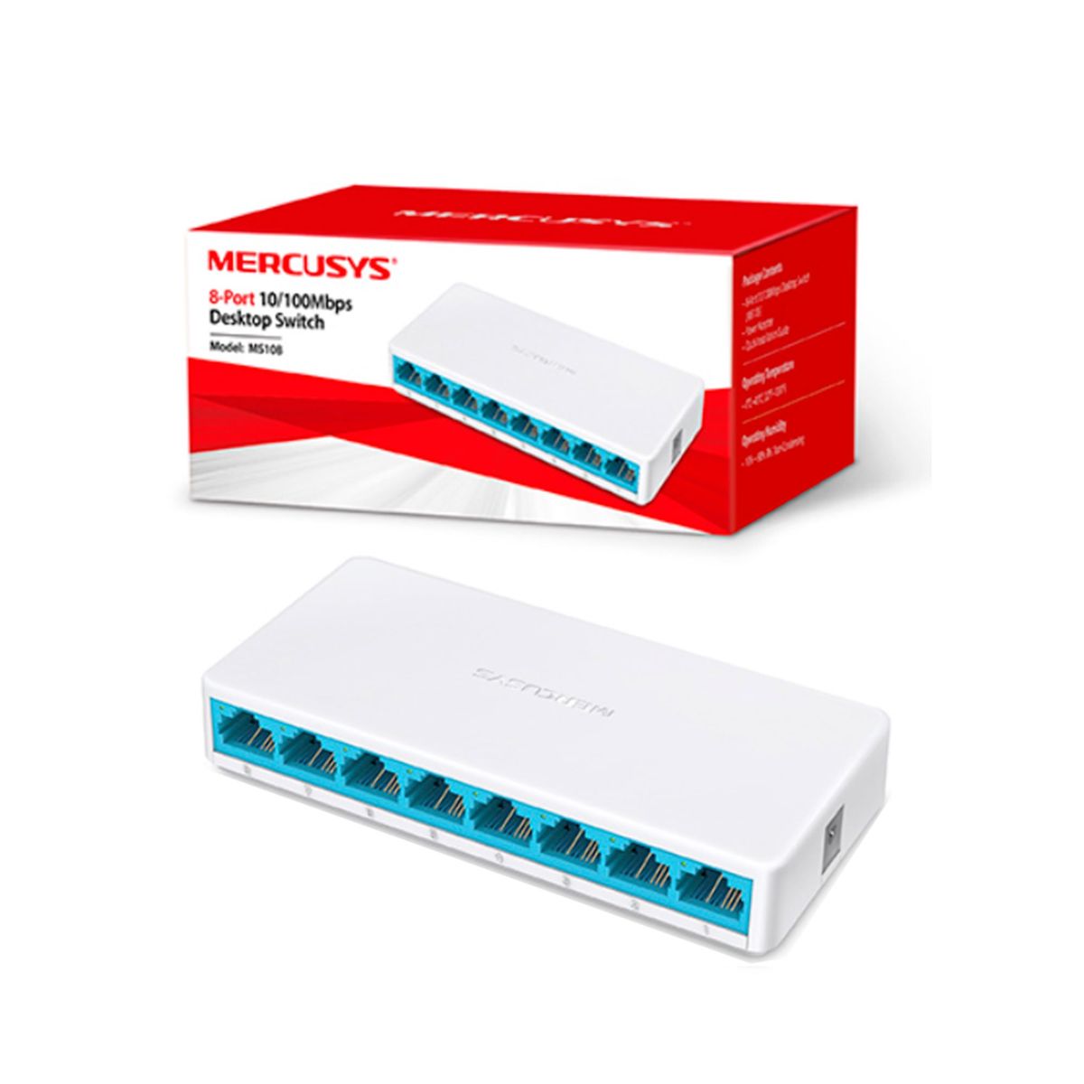 MERCUSYS - SWITCH MERCUSYS MS108 V3 8 PUERTOS 10/100MBPS - P/N: MS108