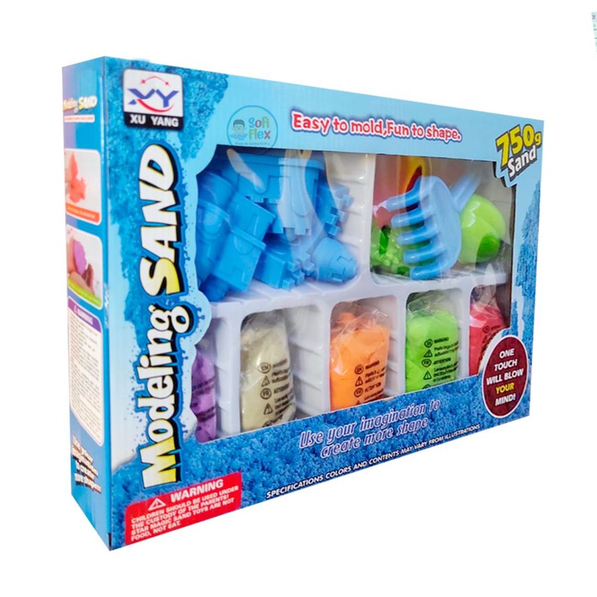 GENERICO - Arena Magica para Moldear Modeling Sand Caja de 750g