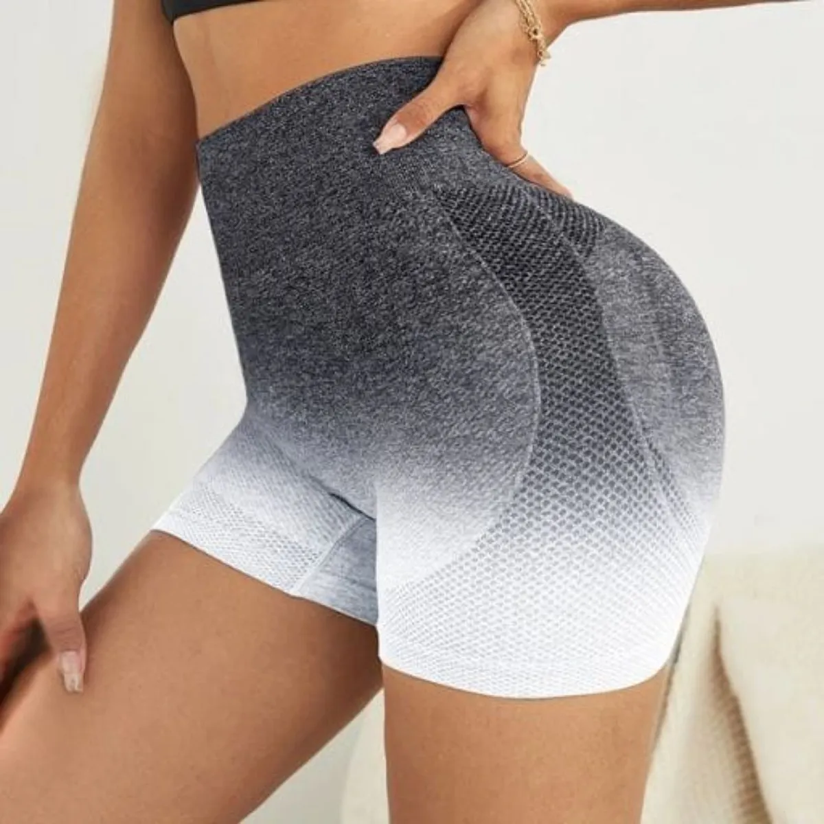 EPAUS - Short Deportivo Bi color para Mujer Scrunch Butt
