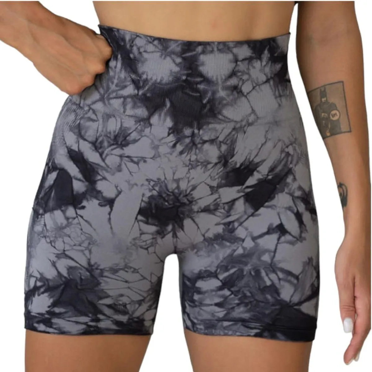 EPAUS - Short Deportivo Tie Dye para Mujer Scrunch Butt