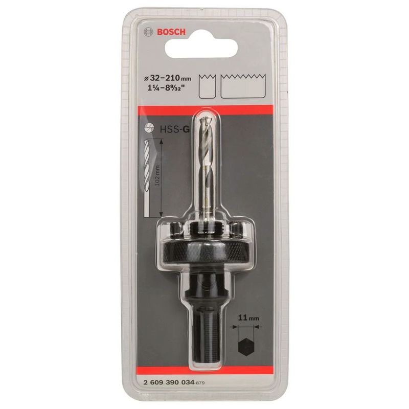 BOSCH - Bosch Mandril para Sierras Copa 1-1/4" A 8 9/32" + Broca