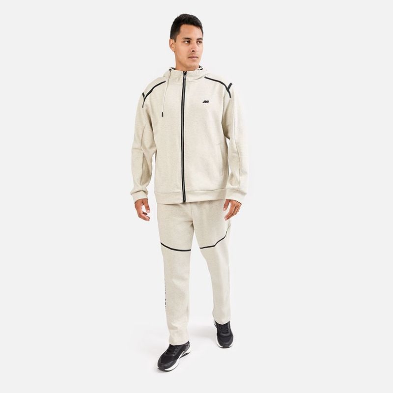 NEW ATHLETIC - BUZO NEW ATHLETIC SPORTWEAR21 GRIS JASPE CON NEGRO PARA HOMBRE