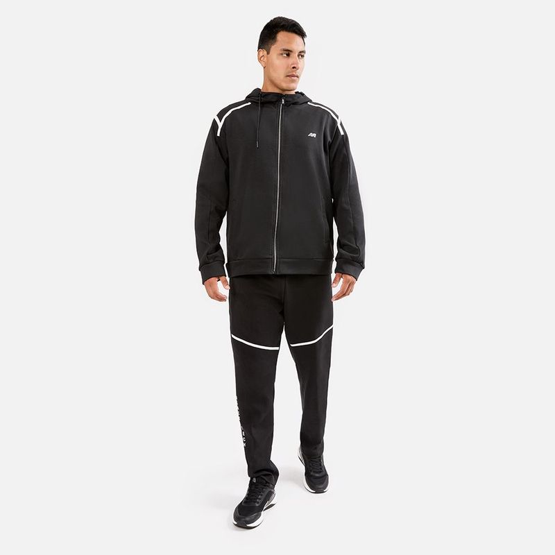 NEW ATHLETIC - BUZO NEW ATHLETIC SPORTWEAR21 NEGRO CON BLANCO PARA HOMBRE