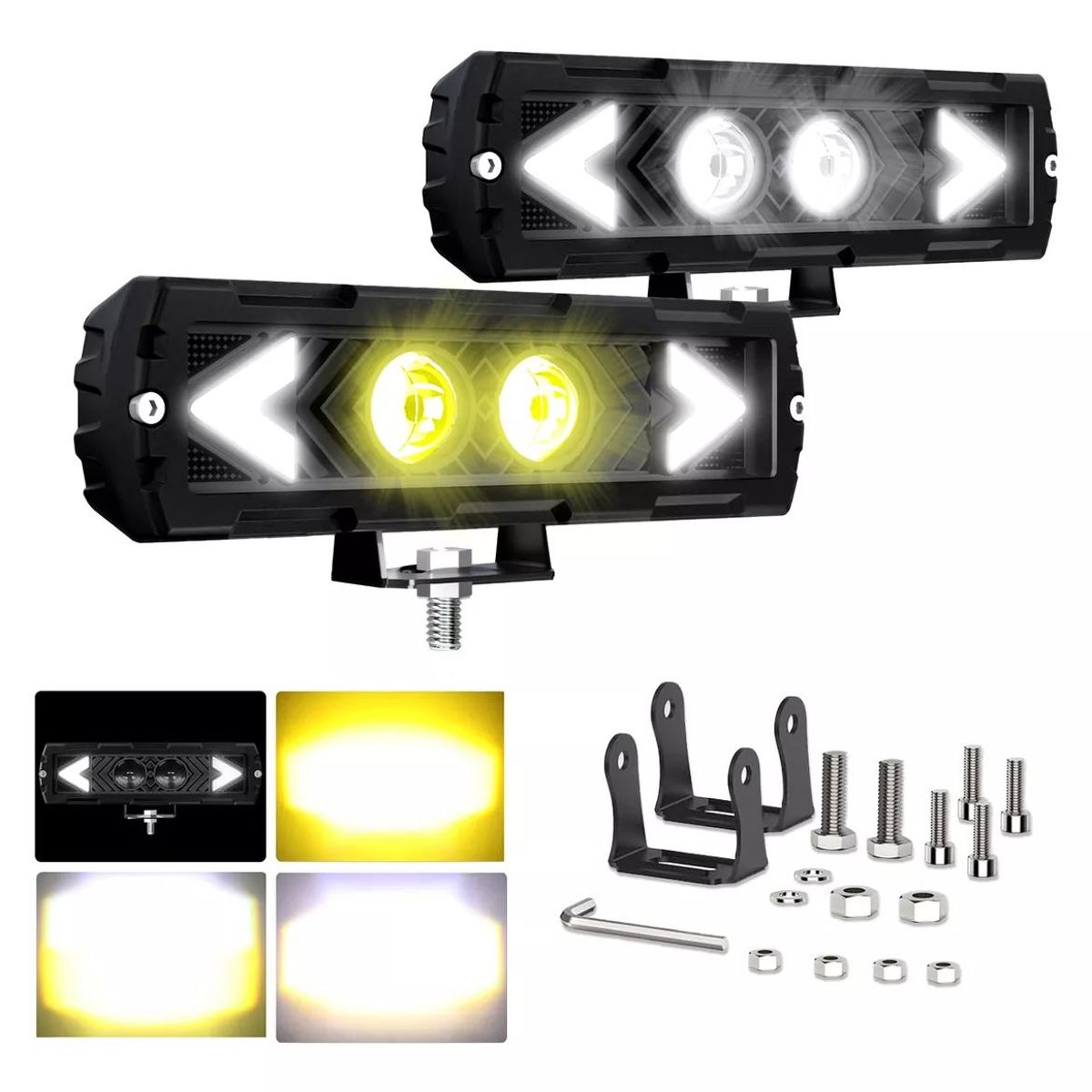 GENERICO - Faros Auxiliares Luces Diurnas Led 120w Para Auto Moto 2pcs
