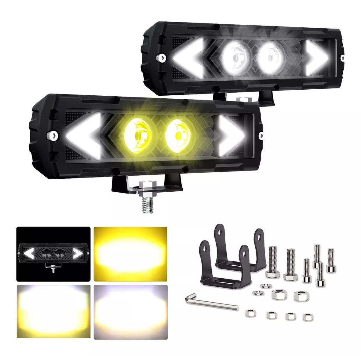 GENERICO - Faros Auxiliares Luces Diurnas Led 120w Para Auto Moto 2pcs
