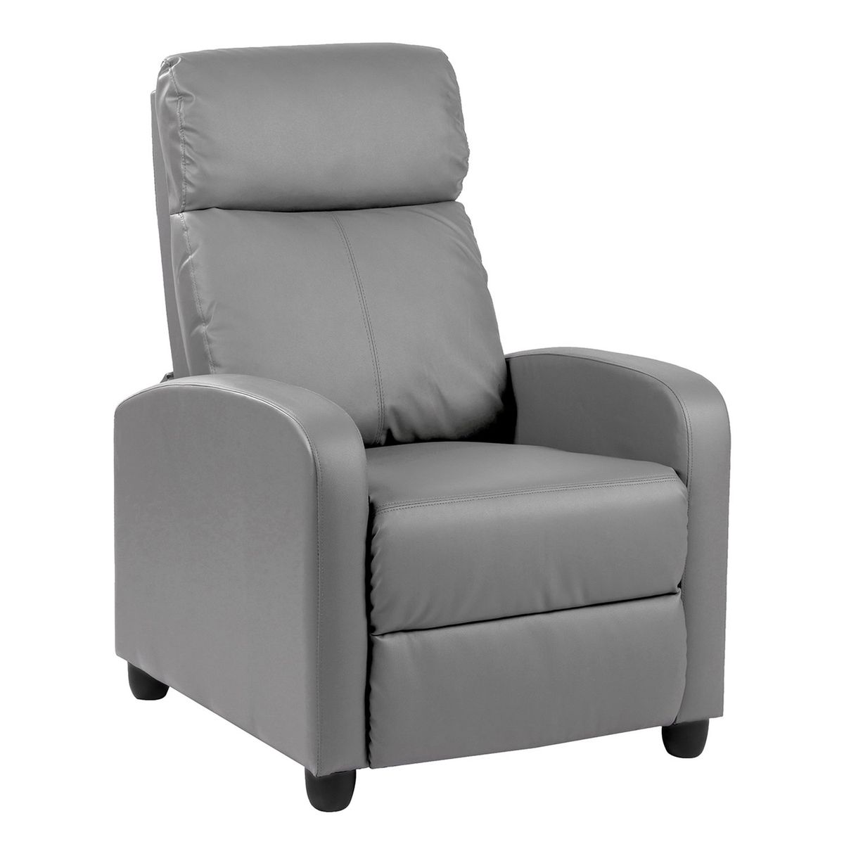 NOVAHUS - Sillón Reclinable de PU Gris.-